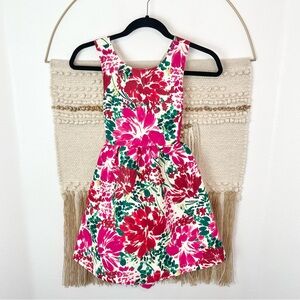 Vineyard Vines Girls Cross Back Pink Floral Dress M